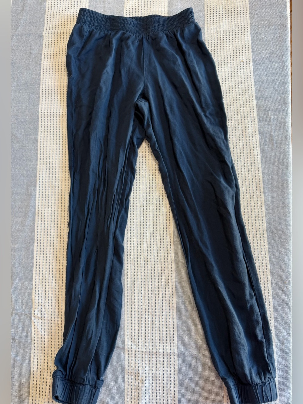 Hollister Elastic Waist Viscose Jogger Pants- Navy